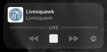 Squawk live on the lock screen