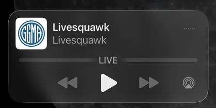 Squawk not live on the lock screen — play button showing