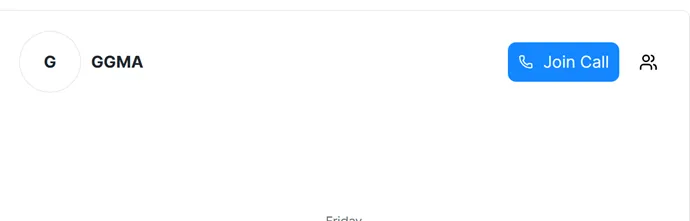 Join Call button in a GGMA chat
